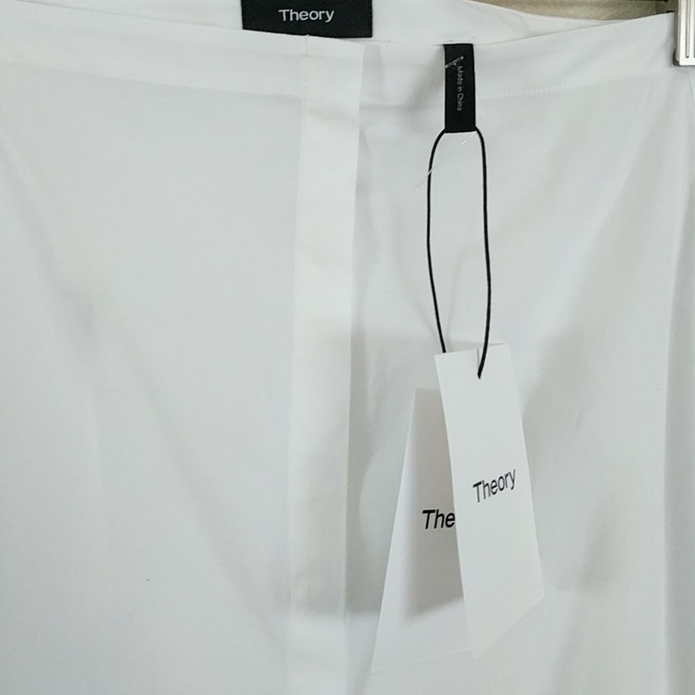 Theory Auriana Off the Shoulder White Blouse Top - Picture 5 of 8
